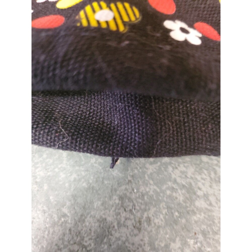 Marc Jacobs Fragrances Black / w flowers  Tote Bag. Shoppers bag canvas floral - Picture 4 of 6